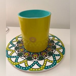 New candle with base beautiful